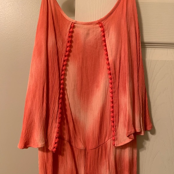 Lani California orange spaghetti strap romper - Picture 2 of 4